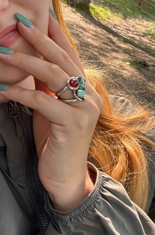 Авторские серебряные кольца с натуральными опалами 4