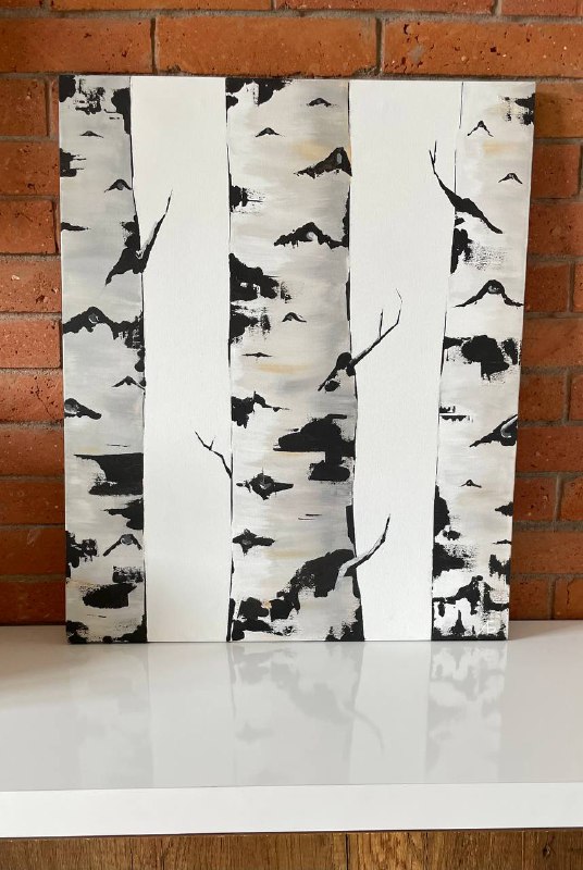 картины Рыбки, абстракция, Обнять берёзку 3