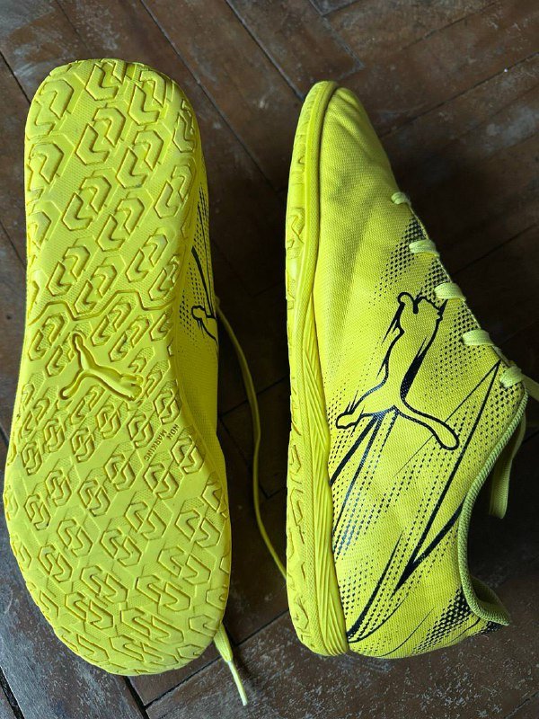 Жёлтые бутсы Puma размер 38,5 4
