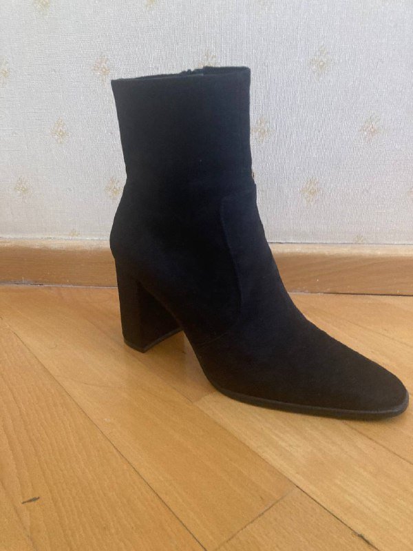Ботильоны Mango черные каблук 6 см 2