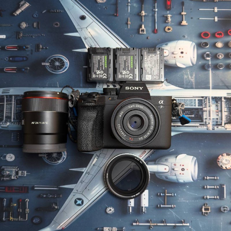 Sony a7iv камера, объективы 35mm f2.8 и 24mm f1.8, фильтр ND NISI