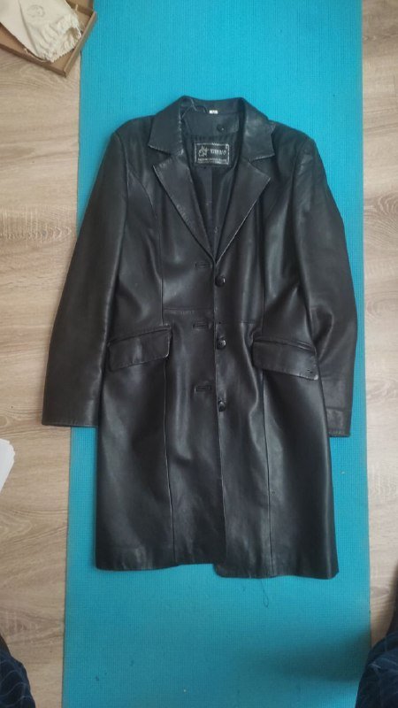 Кожаный плащ женский приталенный размер S-M