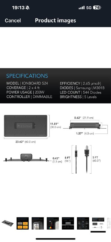 LED лампа AC Infinity Ionboard S24 200w и AC infinity Controller 69 Pro 5