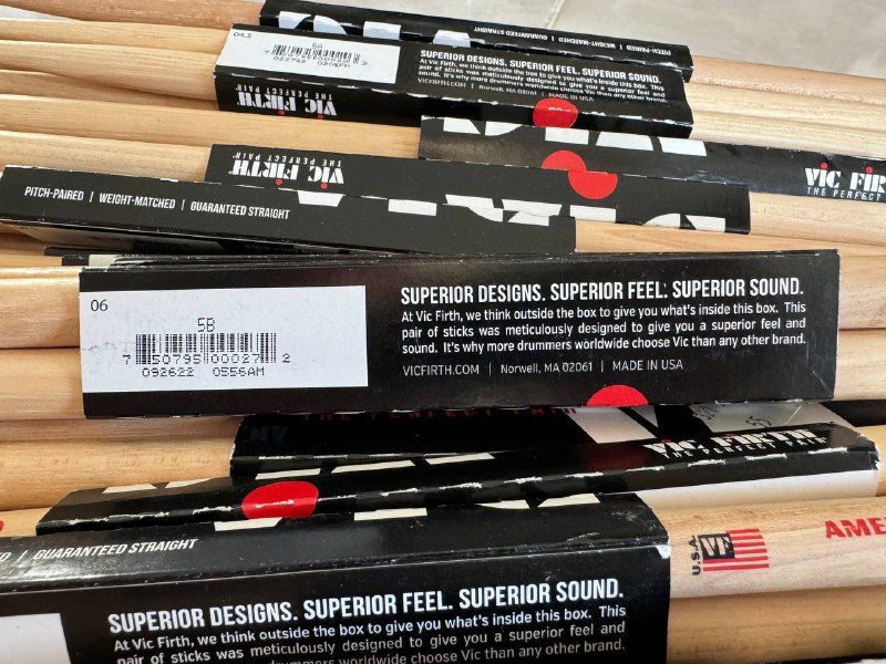 Барабанные палочки VIC FIRTH 5А, 5B 2