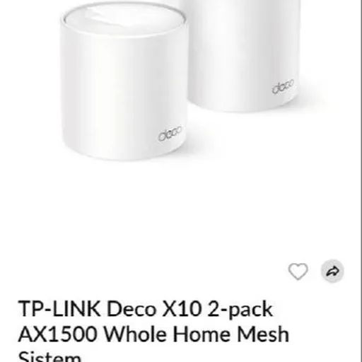 Меш-система TP-Link Deco X10 Wi-Fi 6 2 блока AX1500