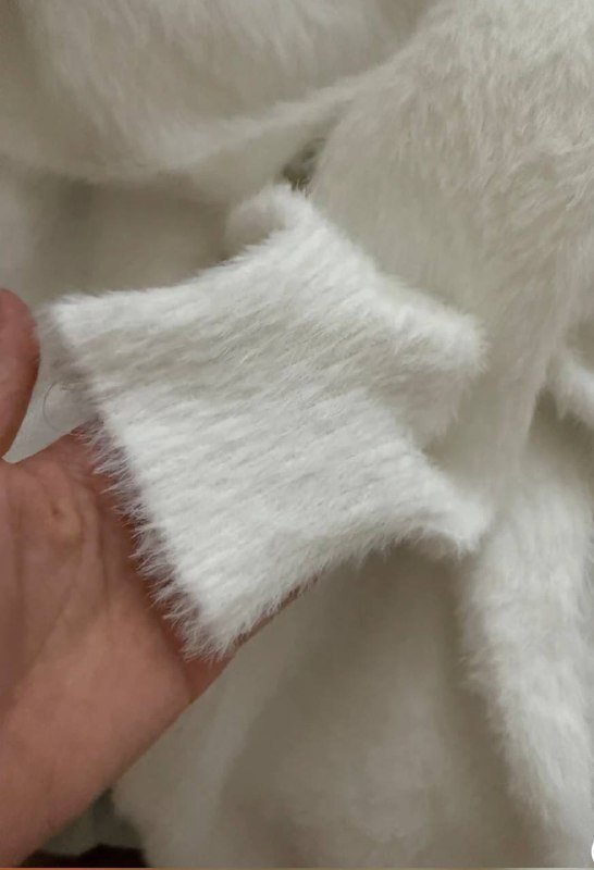 Кардиган длинный пушистый белый новый 120 см