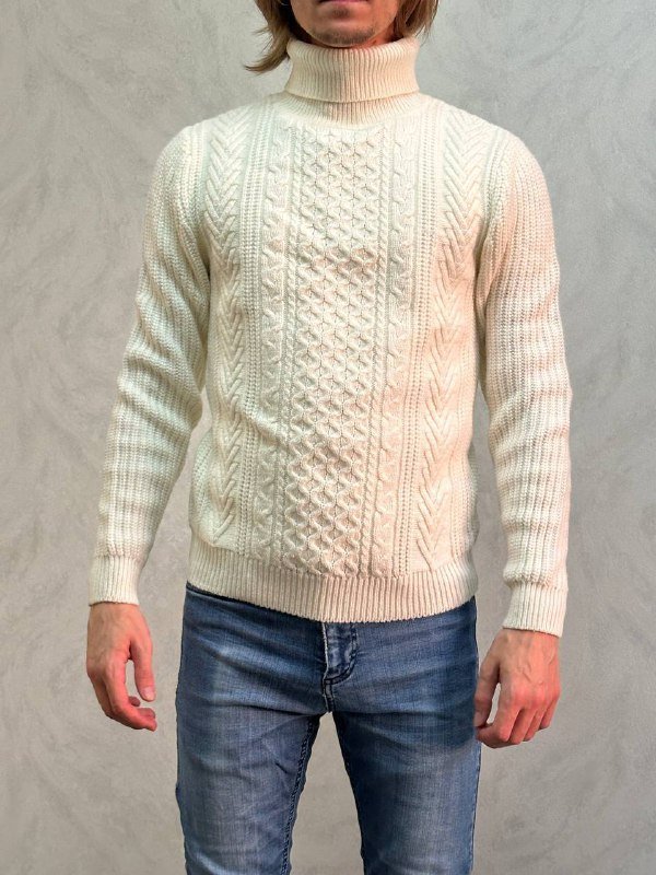 мужской теплый свитер с горлом, мужской свитшот 3