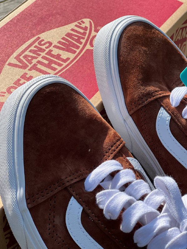 Кроссовки Vans Old Skool коричневые кожаные замшевые 4