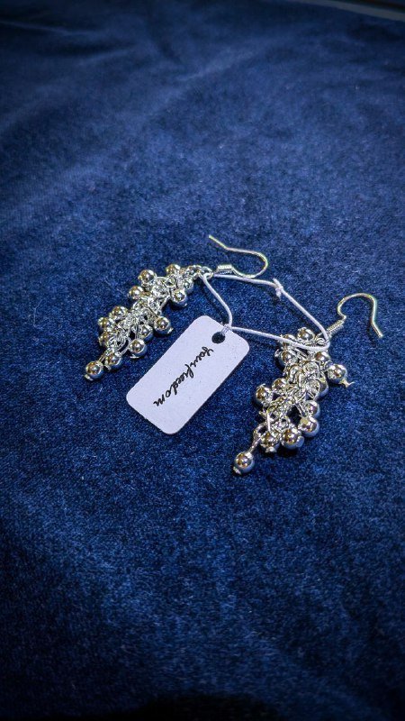 Серебряные серьги виноградная гроздь 925 проба