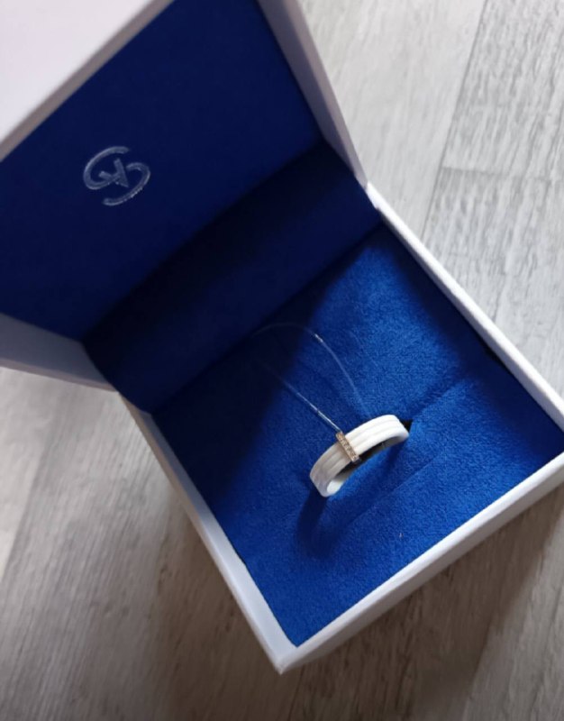 Кольцо Sokolov из керамики с золотом и бриллиантами 3