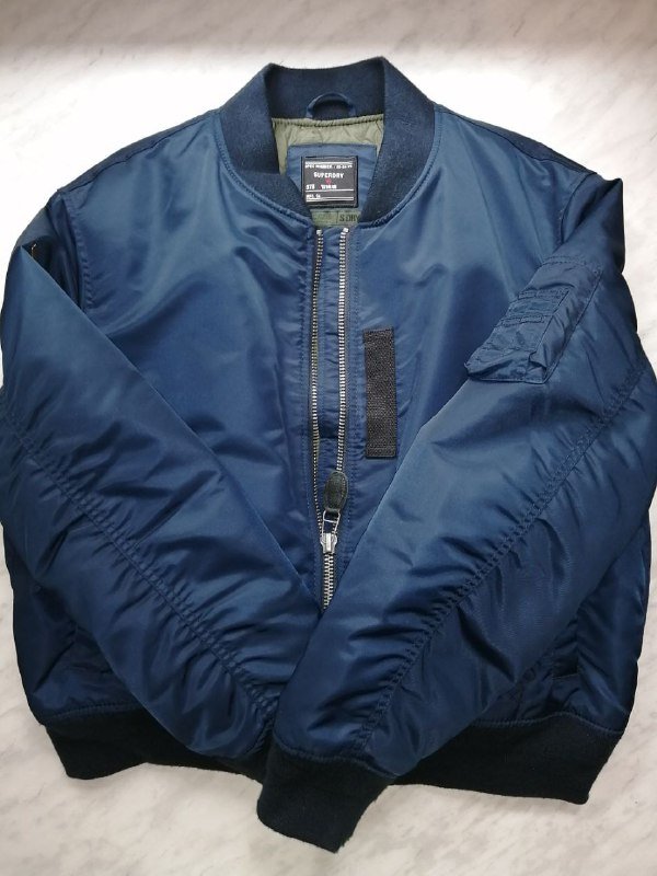 Бомбер SUPERDRY женский унисекс демисезонный синий 4