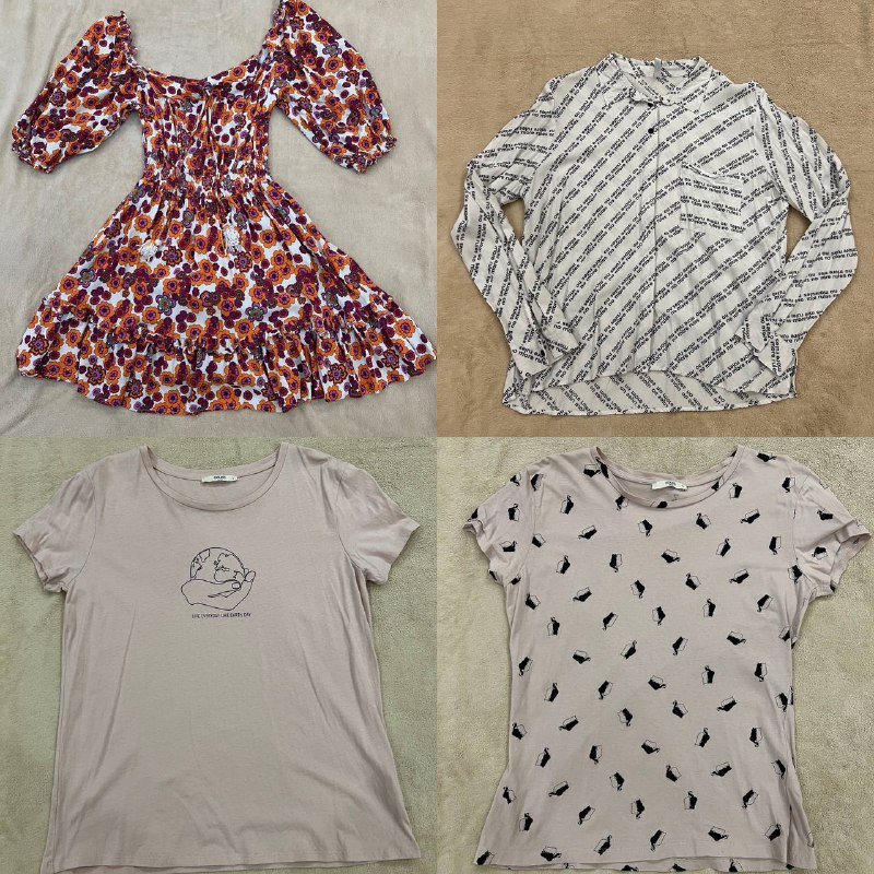 Платье оранжевое, Рубашка белая, Майки розовые, Джинсовка, Платье в цветочек, Шорты женские