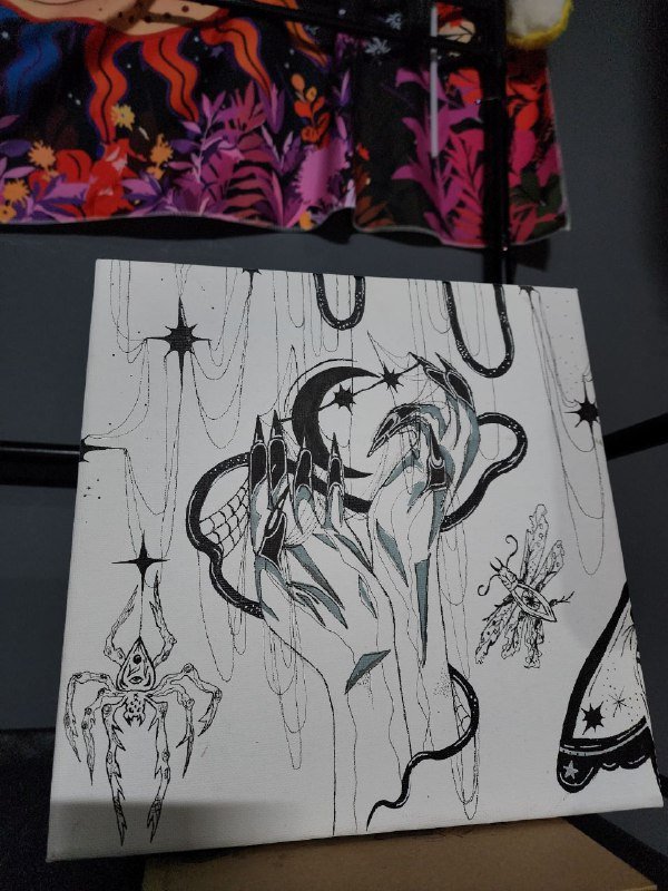 холст с эксклюзивным рисунком 25x25 2