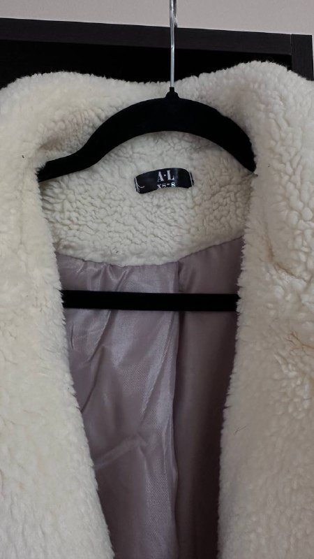 Пальто из шерсти, шуба из натуральной стриженной шерсти овцы 5