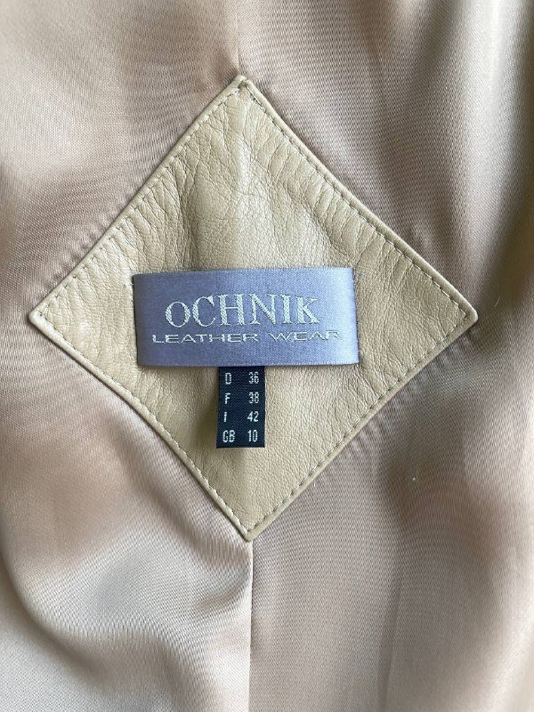 Винтажный кожаный плащ натуральная кожа размер S 5