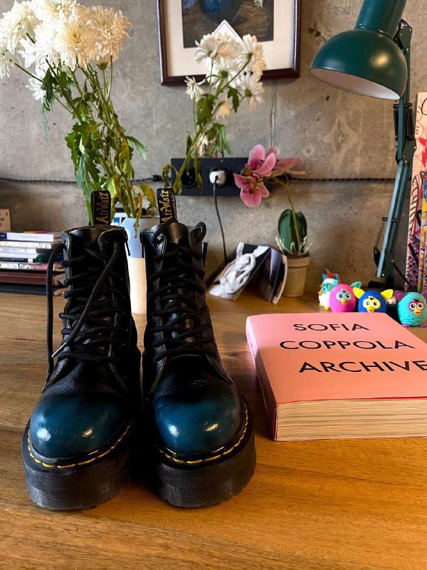 Dr. Martens Jadon vintage blue на высокой платформе размер 36
