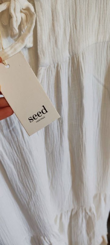 Воздушное платье seed heritage белое свободное S-XL 3