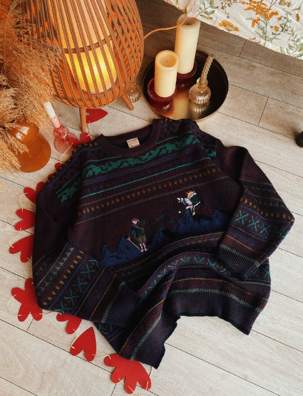 Винтажный свитер Ralph Lauren, свитер Drumohr, кардиган с шарфиком, лавандовый кардиган, охотничий свитер 5