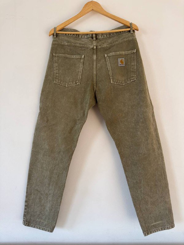 Джинсы Carhartt Newel зеленого цвета 2