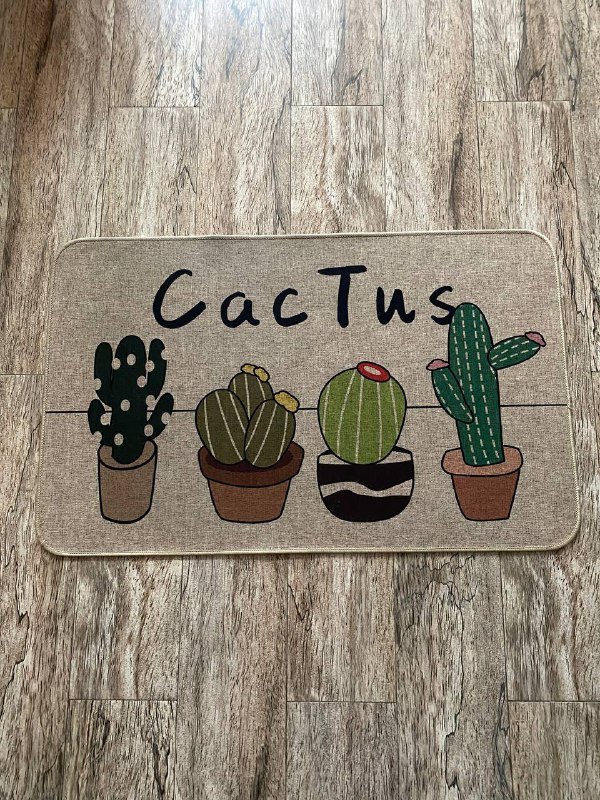 Коврик на прорезиненной основе с кактусами