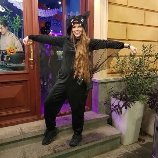H&M fleece bat kigurumi jumpsuit