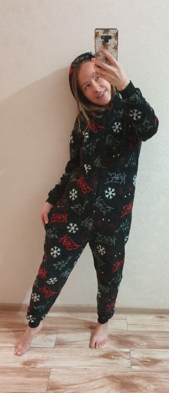 Теплый флисовый комбинезон с капюшоном