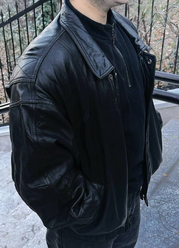 Кожаная куртка натуральная 100% кожа, размер L 3
