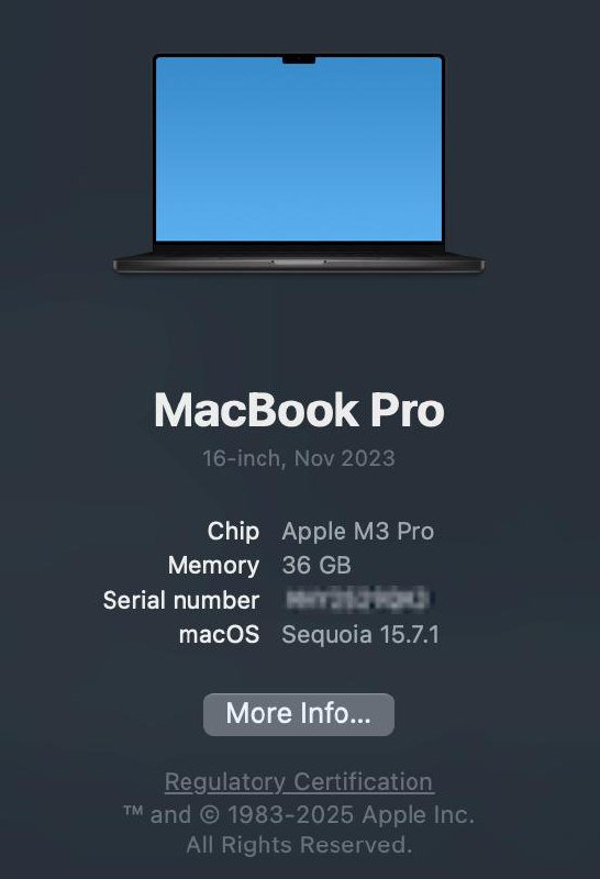 Macbook pro 16 M3 Pro 36 GB 512 GB Space Black