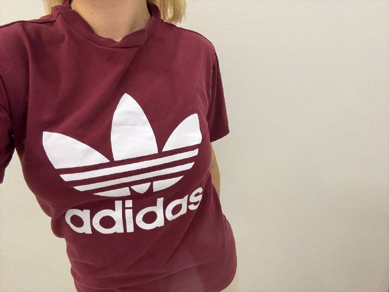 Футболка adidas бордовая XS-S-M