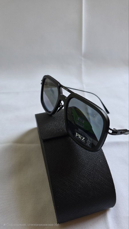 Оригинальные солнцезащитные очки Prada PR57ZS Matte Black Polarized Dark Grey 7