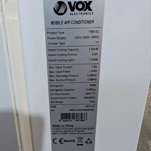 Мобильный кондиционер VOX PMI12C