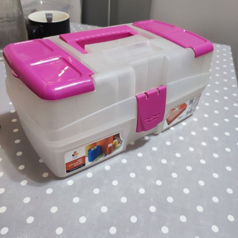 Бокс под аптечку мелочи для рукоделия 27х15х13 см