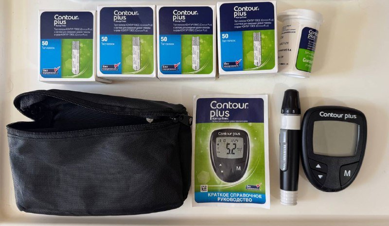 Глюкометр Contour Plus с тест-полосками и прокалывателем