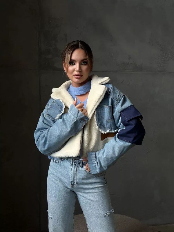 куртка женская джинсовая с мехом 3