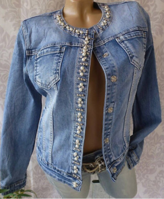 Джинсовая куртка женская размер S