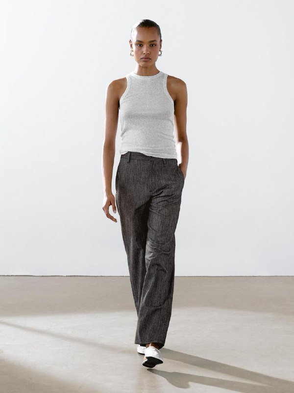 Майка Massimo Dutti, Белый топ J.Crew, Футболки Weekday черный и белый