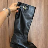 Черные высокие сапоги Zara 5