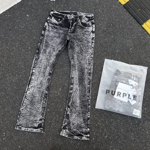 PURPLE washed flared jeans
