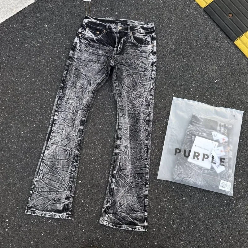 PURPLE washed flared jeans 1