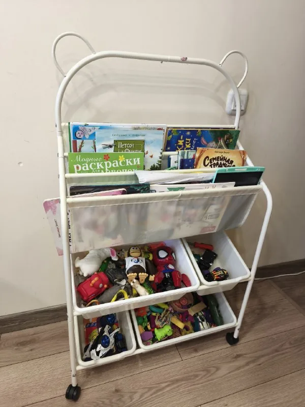 Shelves for toys and books, 4 and 12 bins 1