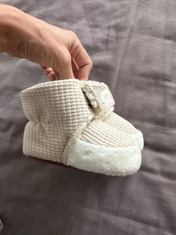 Теплые пинетки на липучке, 12 см, 6-12 мес 4