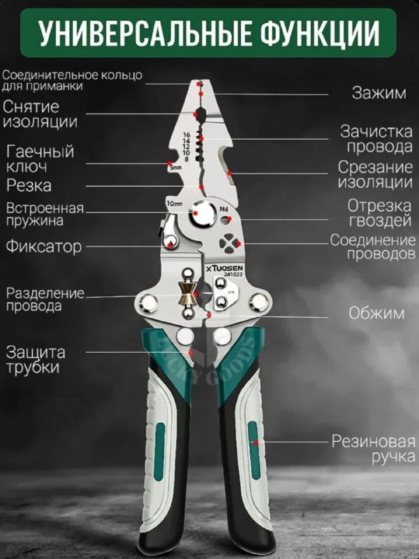 Мультитул 16-в-1 универсальный инструмент для дома и авто