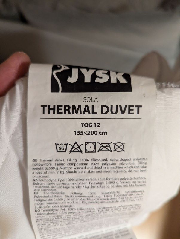 Одноместное одеяло 135x200 Jysk Sola tog 12 2