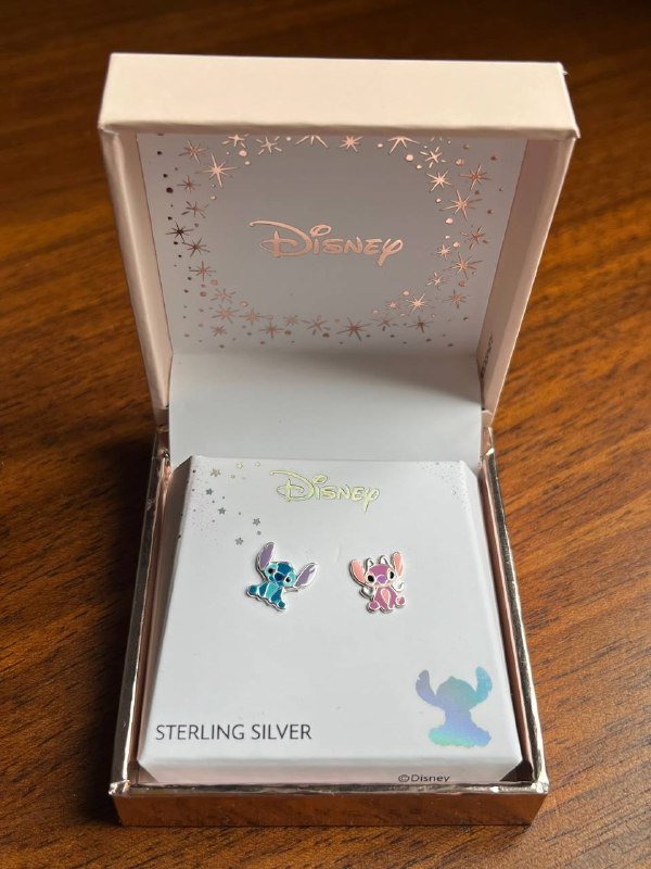 Серебряные серьги Disney со Стичем