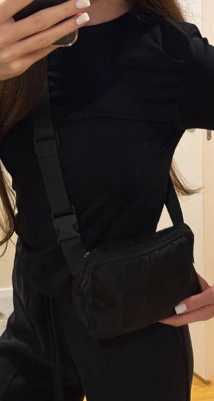 Поясная сумка черная, спортивный топ XS/S три цвета 2