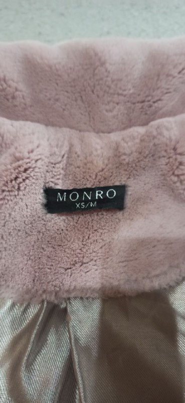 Пыльно-розовая шуба MONRO XS-M искусственный мех 6