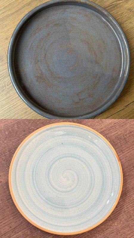 Глиняные тарелки, кружки, комплект блюдц, чайный набор, терка, индукционная плитка, хлебница 6