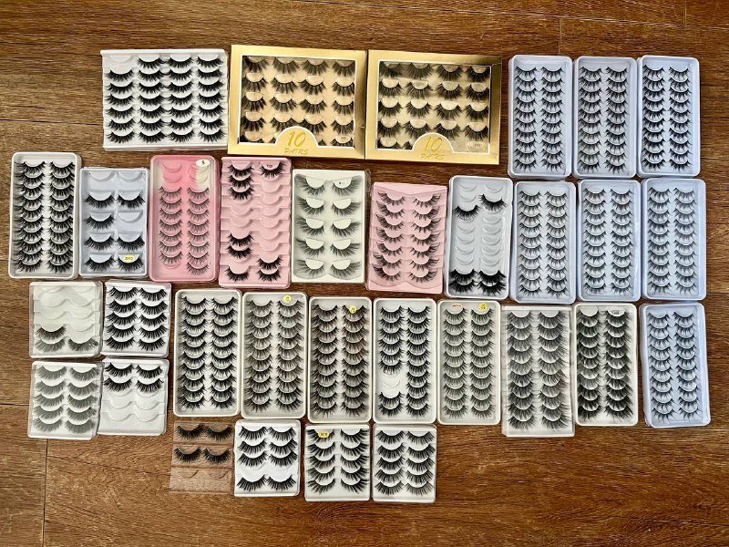 Накладные ресницы разные полные упаковки