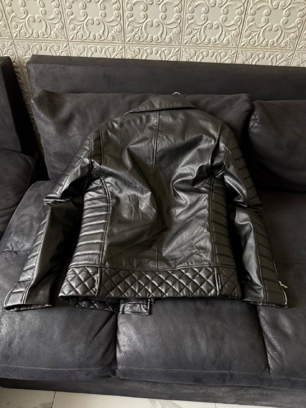 Теплая кожаная куртка мужская размер L 2
