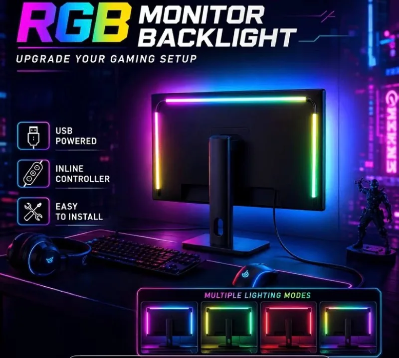 RGB подсветка для монитора